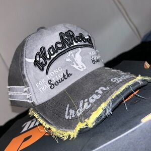 Gray and Yellow BlackRock trucker
